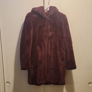 Forever 21 Burgundy Teddy Jacket